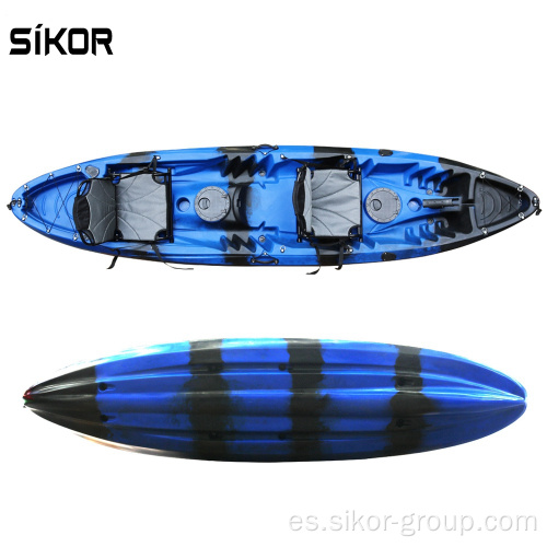 Nuevo diseño popular vendiendo kayak precio barato doble kayak alta calidad 2 hombre pesca kayak